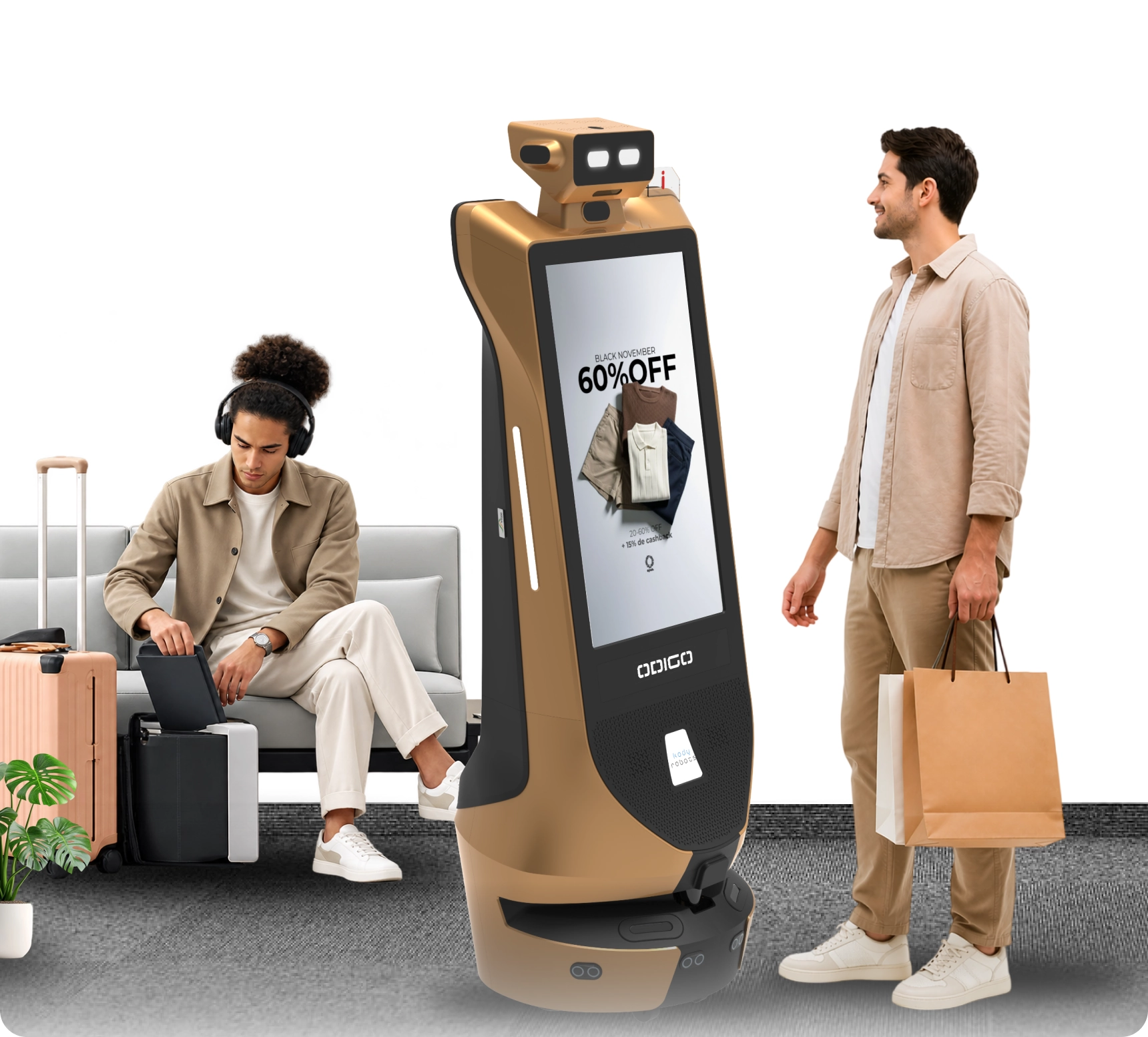 robot advertising with odigo